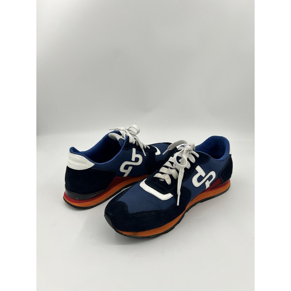OPP Casual Sneakers, Bavt/Orange/White, Suede Leather, France, Mens Size 12